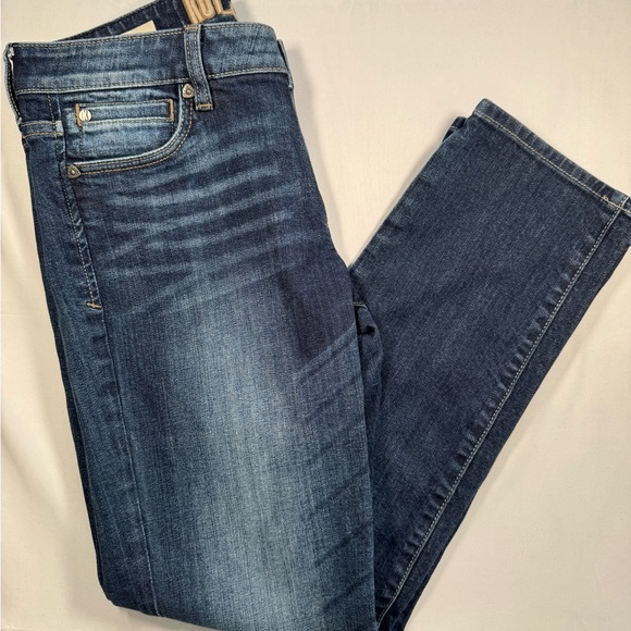 Kut from the Kloth Women's “Catherine Boyfriend” Dark Blue Straight Leg Jeans - Picture 3 of 4